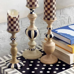 Candles & Fragrances|Room Accents|MacKenzie-Childs Courtly Pillar Candle Holders, Set of 3