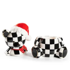 Holiday|Kitchen Storage & Organization|MacKenzie-Childs Courtly Santa Bear Cookie Jar