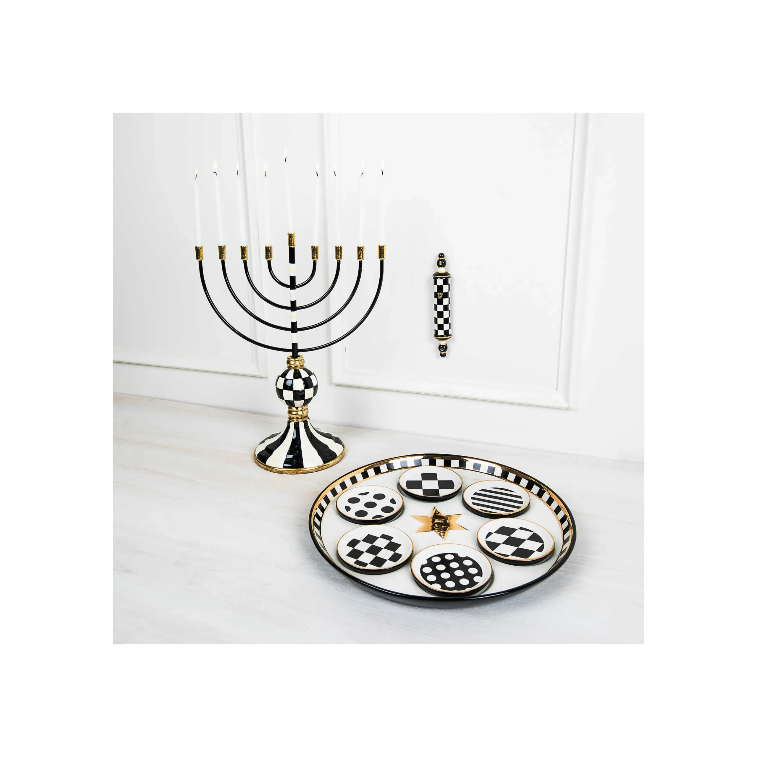 Serveware|MacKenzie-Childs Courtly Seder Plate