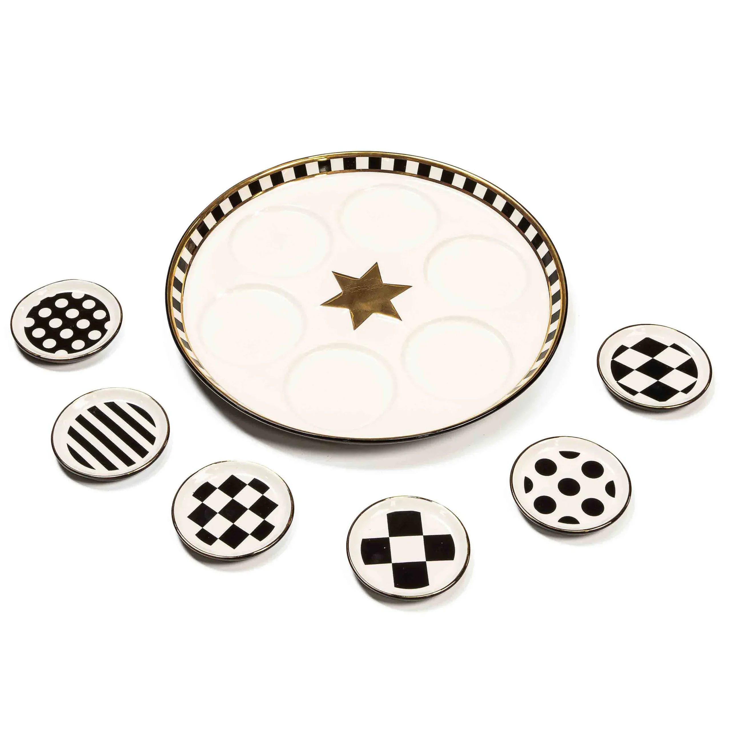 Serveware|MacKenzie-Childs Courtly Seder Plate