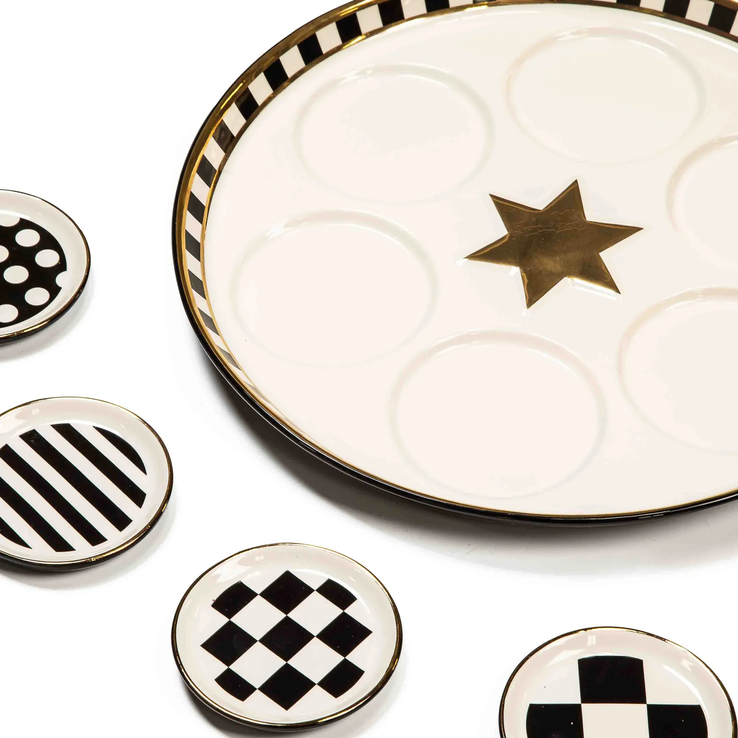 Serveware|MacKenzie-Childs Courtly Seder Plate