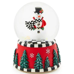 Room Accents|MacKenzie-Childs Courtly Snowman Snow Globe