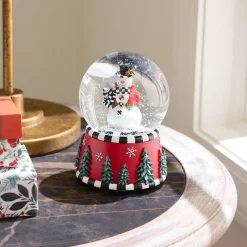 Room Accents|MacKenzie-Childs Courtly Snowman Snow Globe