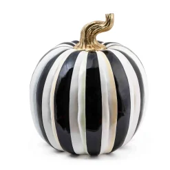 Pumpkins|The Halloween Shop|MacKenzie-Childs Courtly Stripe Glossy Large Pumpkin