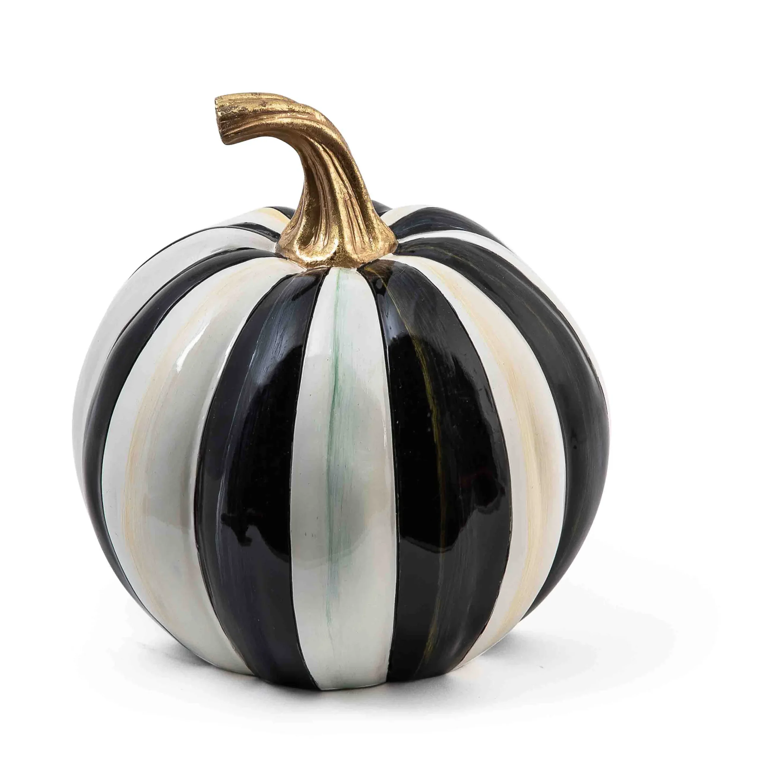 Pumpkins|The Halloween Shop|MacKenzie-Childs Courtly Stripe Glossy Small Pumpkin