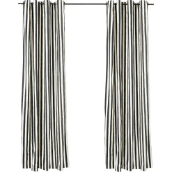 Room Accents|MacKenzie-Childs Courtly Stripe Grommet Top Curtain Panel
