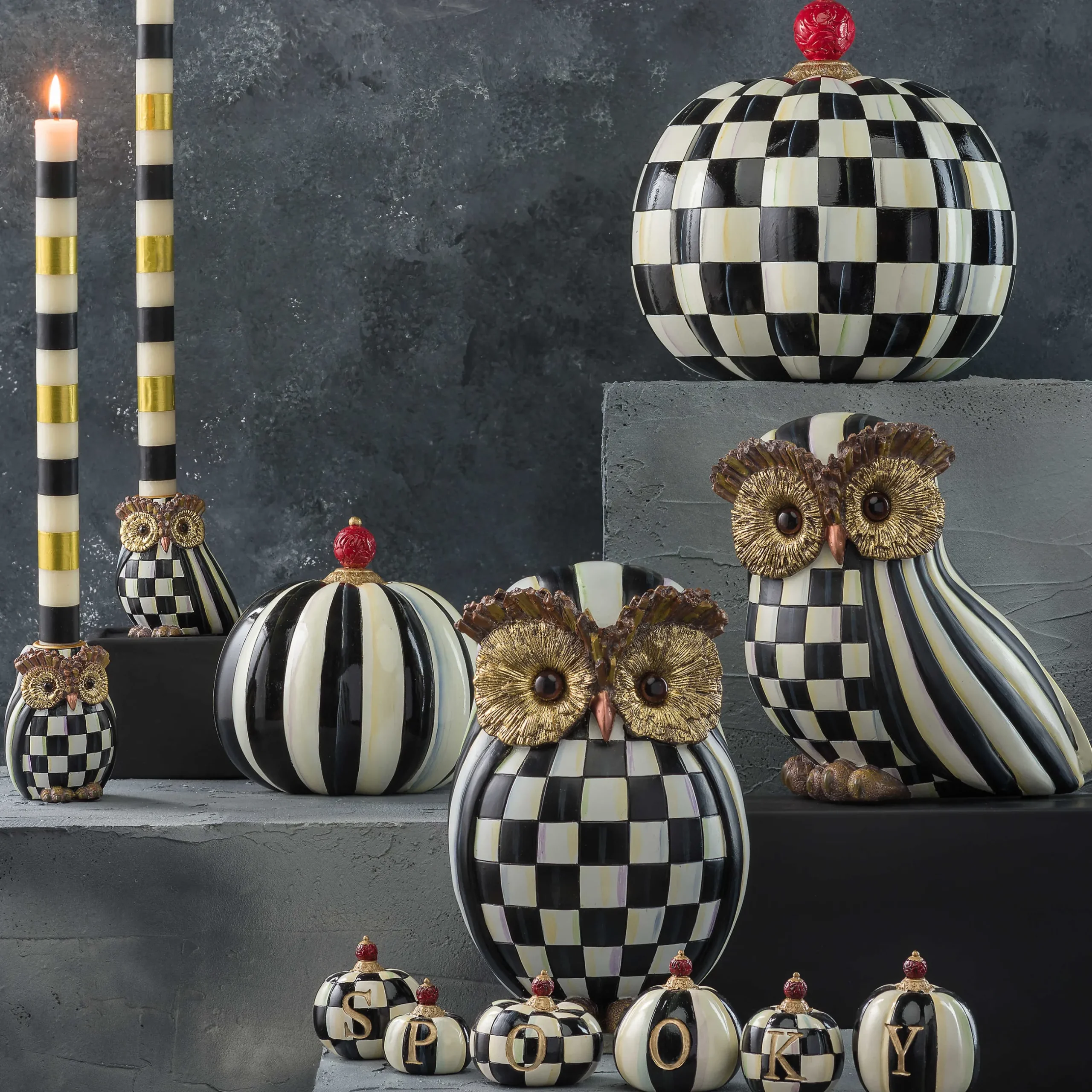 The Halloween Shop|The Fall Shop|MacKenzie-Childs Courtly Stripe Owl