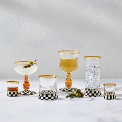 Drinkware|Bar Entertaining|MacKenzie-Childs Courtly Stripe Shot Glass