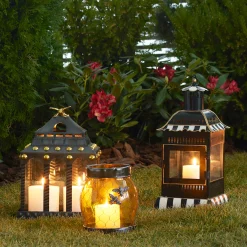 Spring|The Fall Shop|MacKenzie-Childs Courtly Stripe Small Candle Lantern