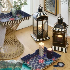 Spring|The Fall Shop|MacKenzie-Childs Courtly Stripe Small Candle Lantern