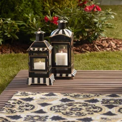 Spring|The Fall Shop|MacKenzie-Childs Courtly Stripe Small Candle Lantern