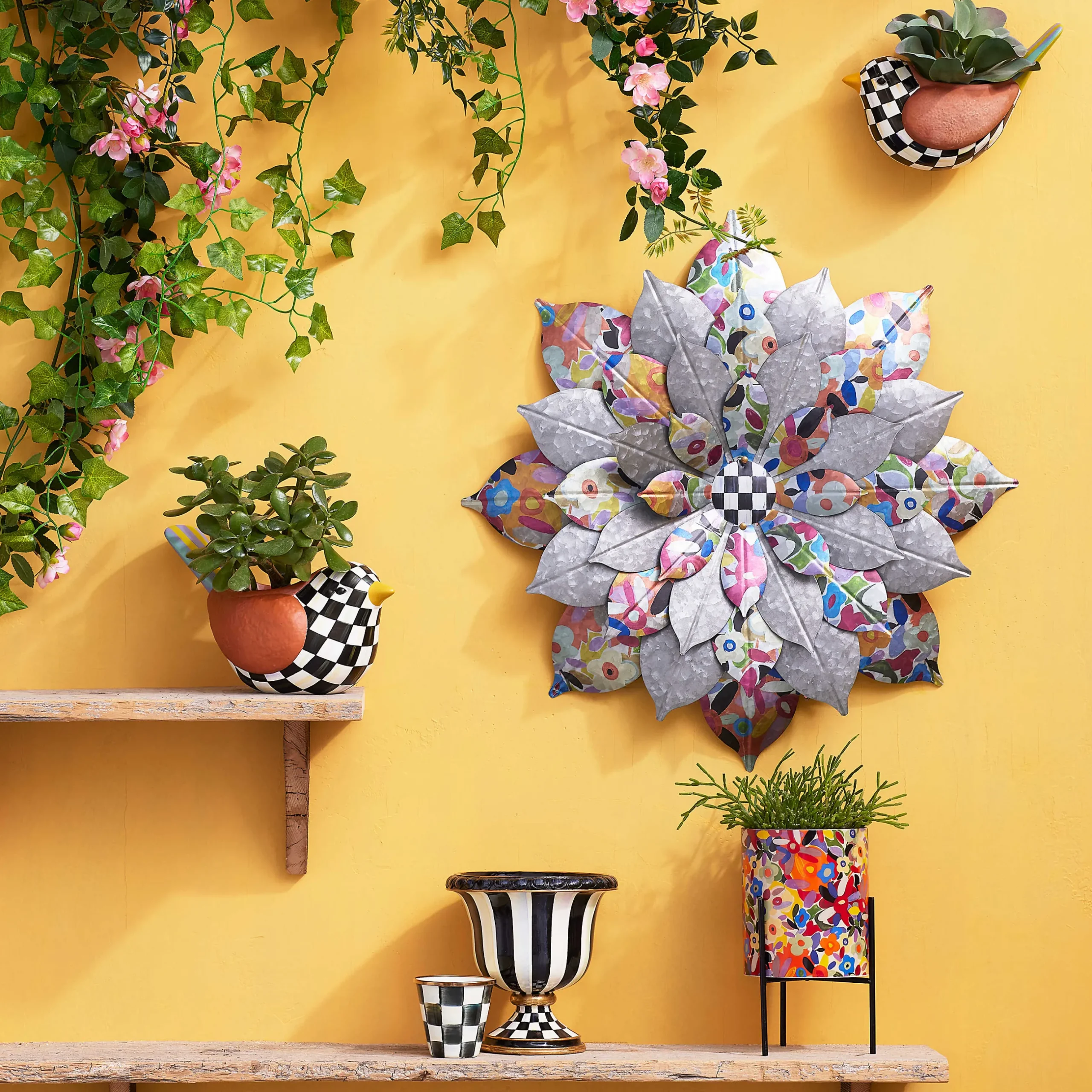 Outdoor|MacKenzie-Childs Courtly Stripe Tabletop Urn
