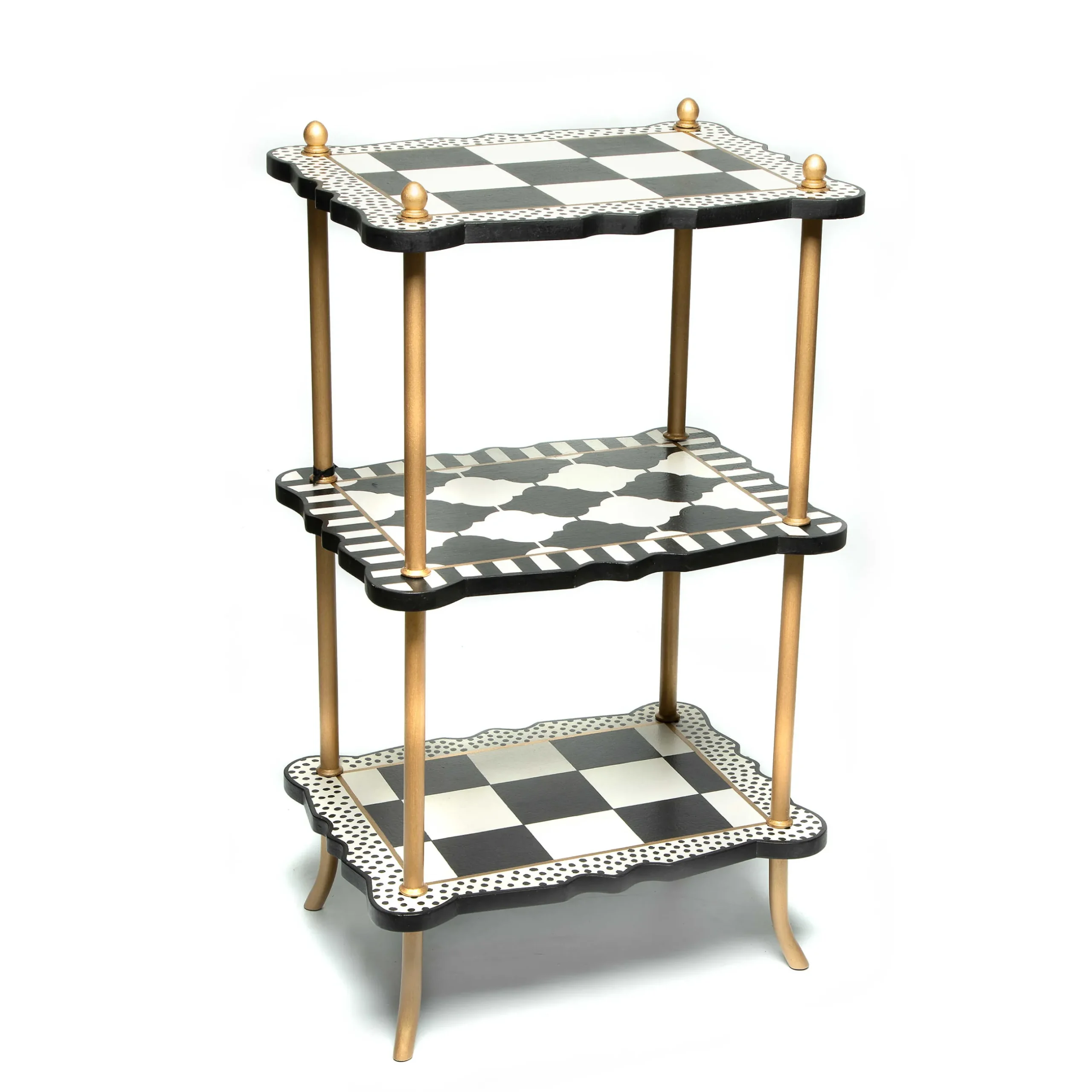 Entryway Furniture|Room Accents|MacKenzie-Childs Courtly Three Tier Table