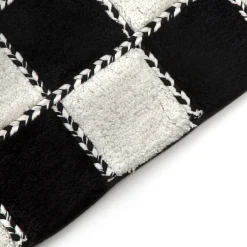 Bath & Bath Accessories|MacKenzie-Childs Covent Square Black  White Bath Rug