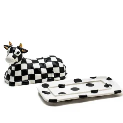 Serveware|MacKenzie-Childs Cow Creamery Butter Dish