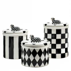 Kitchen Storage & Organization|MacKenzie-Childs Cow Creamery Canisters, Set of 3