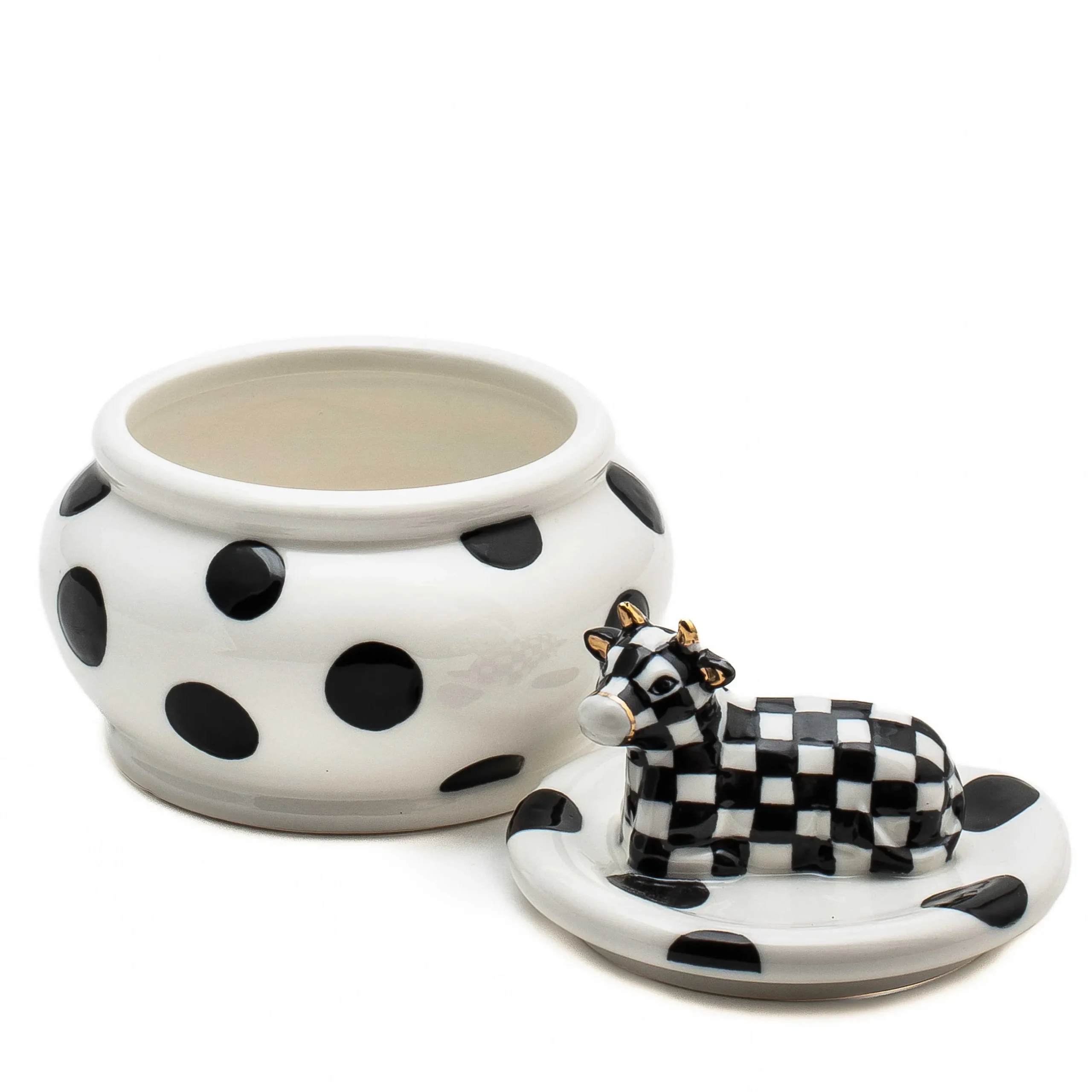 The Coffee Shop|Serveware|MacKenzie-Childs Cow Creamery Sugar Bowl