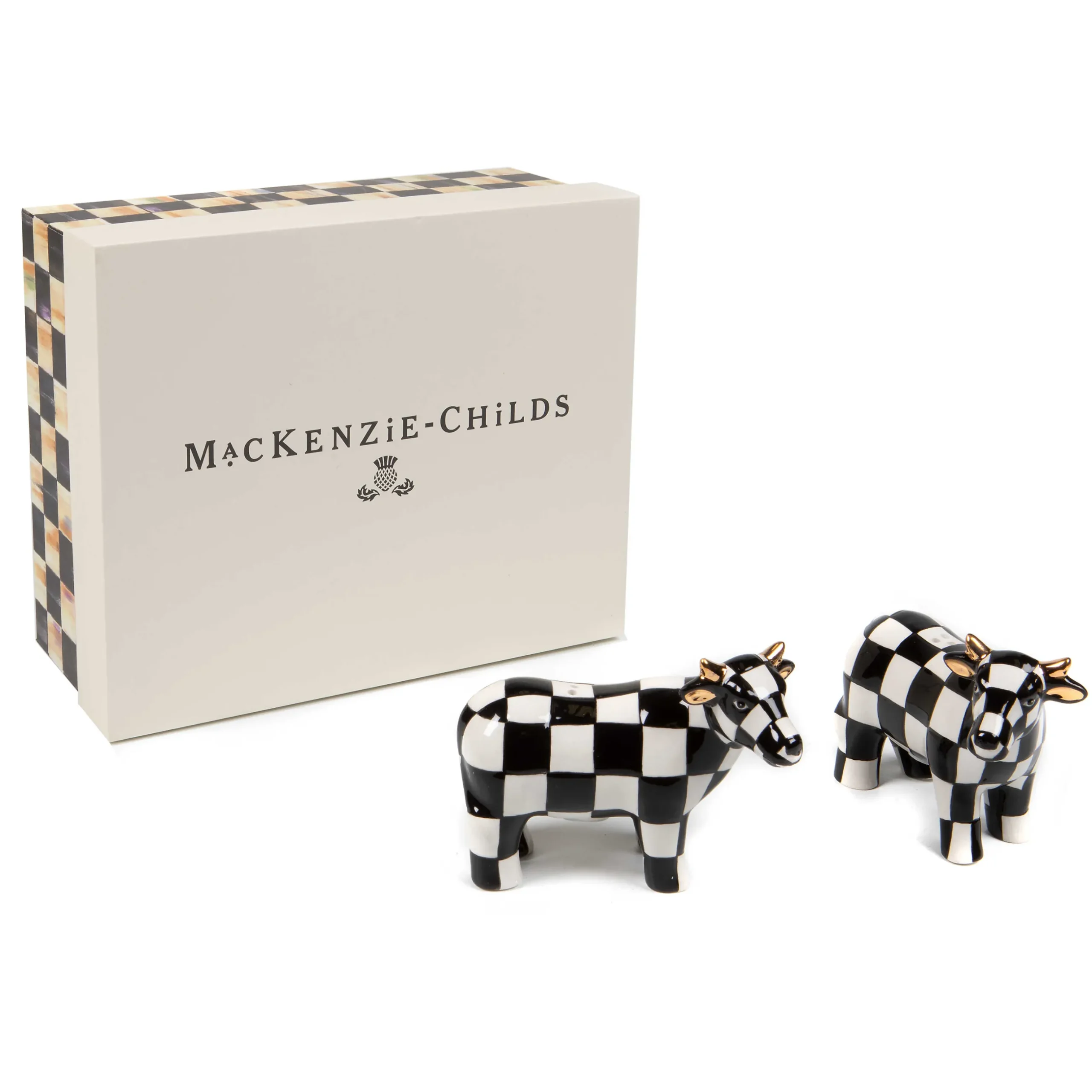 Spring|Table Accessories|MacKenzie-Childs Cow Salt Pepper Set