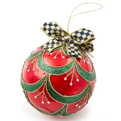 Holiday|MacKenzie-Childs Cozy Christmas Capiz Jumbo Ball Ornament