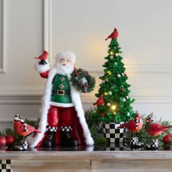 Room Accents|MacKenzie-Childs Cozy Christmas Cardinals, Set of 3