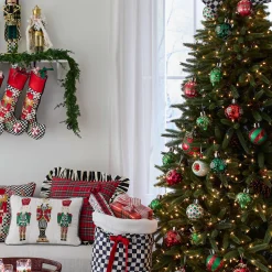 Holiday|MacKenzie-Childs Cozy Christmas Glass Ball Ornaments, Set of 6