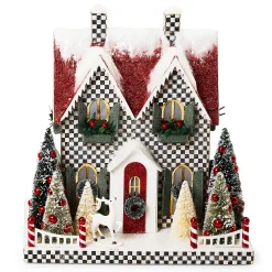 Room Accents|MacKenzie-Childs Cozy Christmas Illuminated Paper Cottage