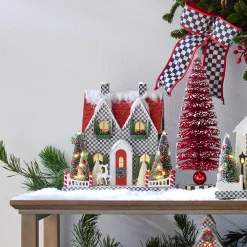 Room Accents|MacKenzie-Childs Cozy Christmas Illuminated Paper Cottage