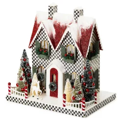 Room Accents|MacKenzie-Childs Cozy Christmas Illuminated Paper Cottage