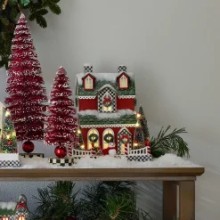 Room Accents|MacKenzie-Childs Cozy Christmas Illuminated Paper House