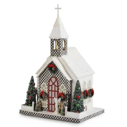Room Accents|MacKenzie-Childs Cozy Christmas Illuminated Paper Church
