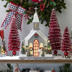 Room Accents|MacKenzie-Childs Cozy Christmas Illuminated Paper Church