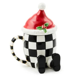 Drinkware|Dinnerware & Flatware|MacKenzie-Childs Cozy Christmas Lidded Santa Mug