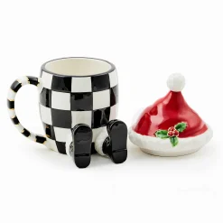 Drinkware|Dinnerware & Flatware|MacKenzie-Childs Cozy Christmas Lidded Santa Mug