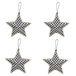 Holiday|MacKenzie-Childs Cozy Christmas Patchwork Star Ornaments, Set of 4
