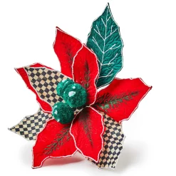 Decor Sets|Finishing Touches|MacKenzie-Childs Cozy Christmas Poinsettia Clip