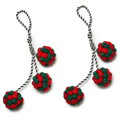 Decor Sets|Room Accents|MacKenzie-Childs Cozy Christmas Pom Pom Tassels, Set of 2