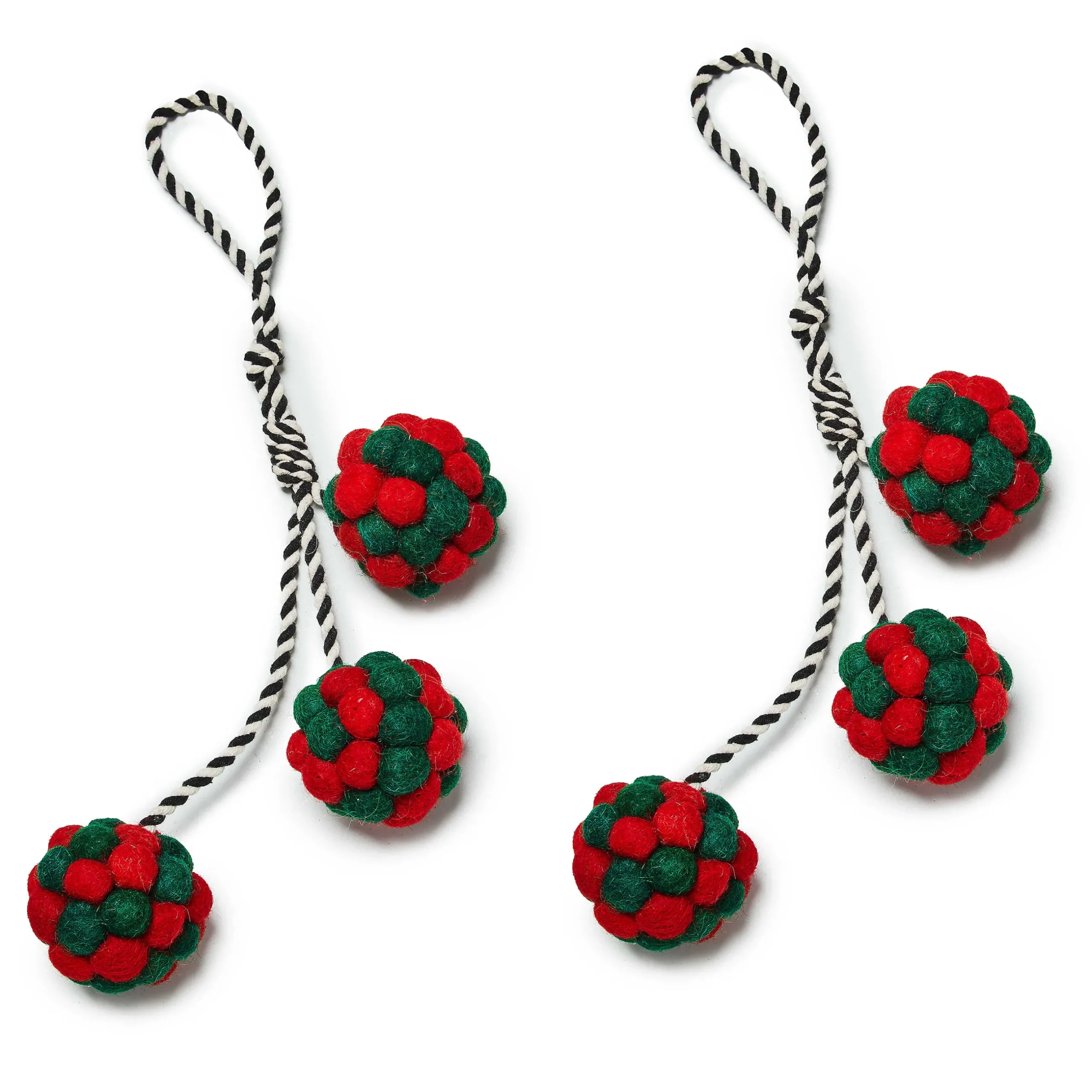 Decor Sets|Room Accents|MacKenzie-Childs Cozy Christmas Pom Pom Tassels, Set of 2