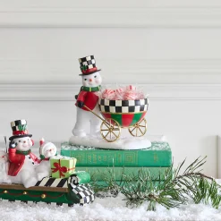 Room Accents|MacKenzie-Childs Cozy Christmas Snowman Cart Bowl