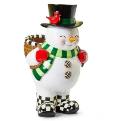 Outdoor|MacKenzie-Childs Cozy Christmas Snowman Planter