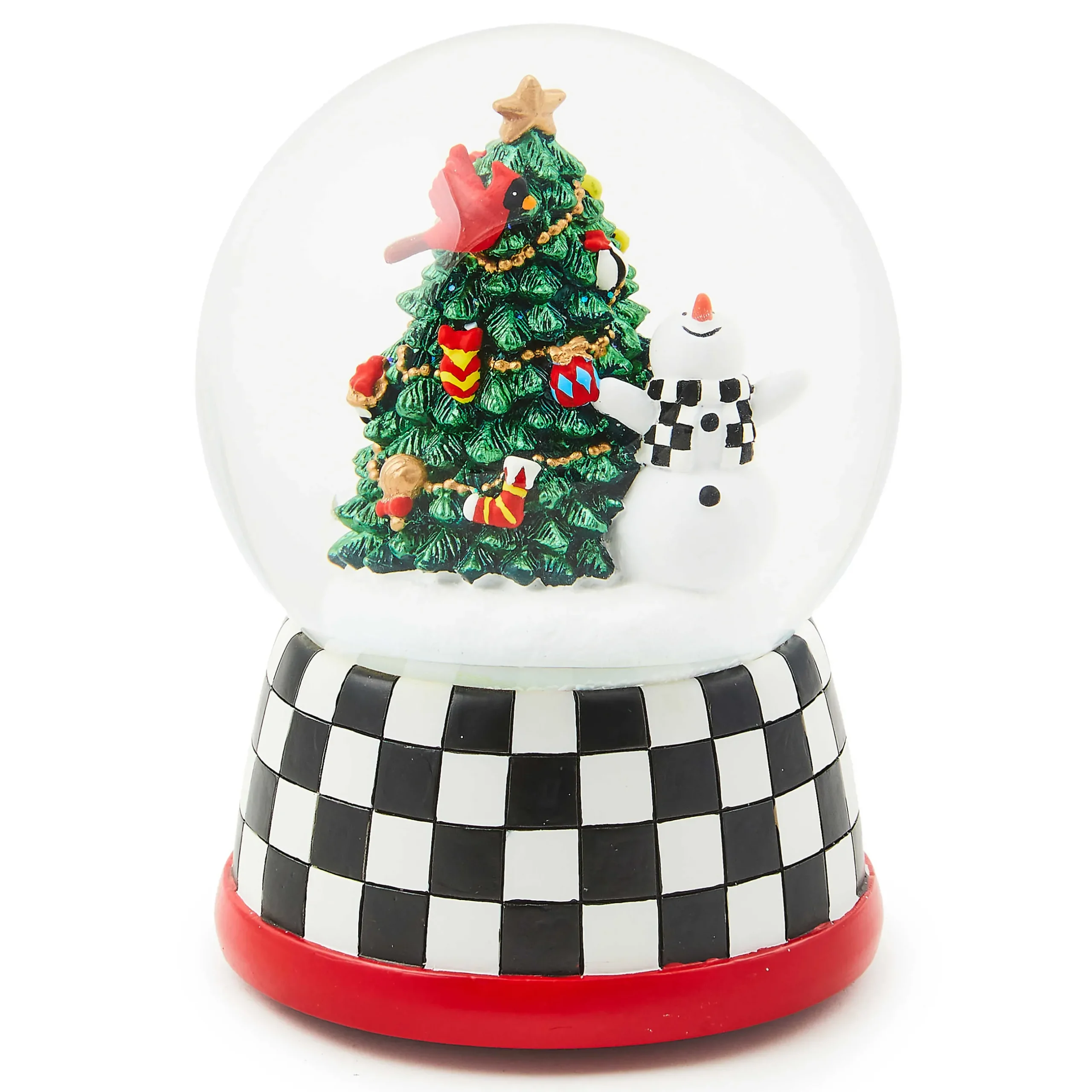 Holiday|Room Accents|MacKenzie-Childs Cozy Christmas Snowman Tree Snow Globe