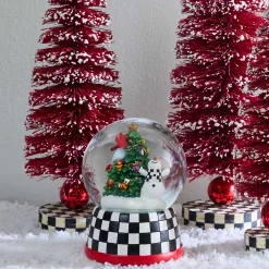 Holiday|Room Accents|MacKenzie-Childs Cozy Christmas Snowman  Tree Snow Globe