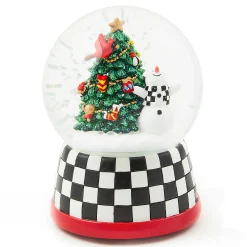 Holiday|Room Accents|MacKenzie-Childs Cozy Christmas Snowman Tree Snow Globe