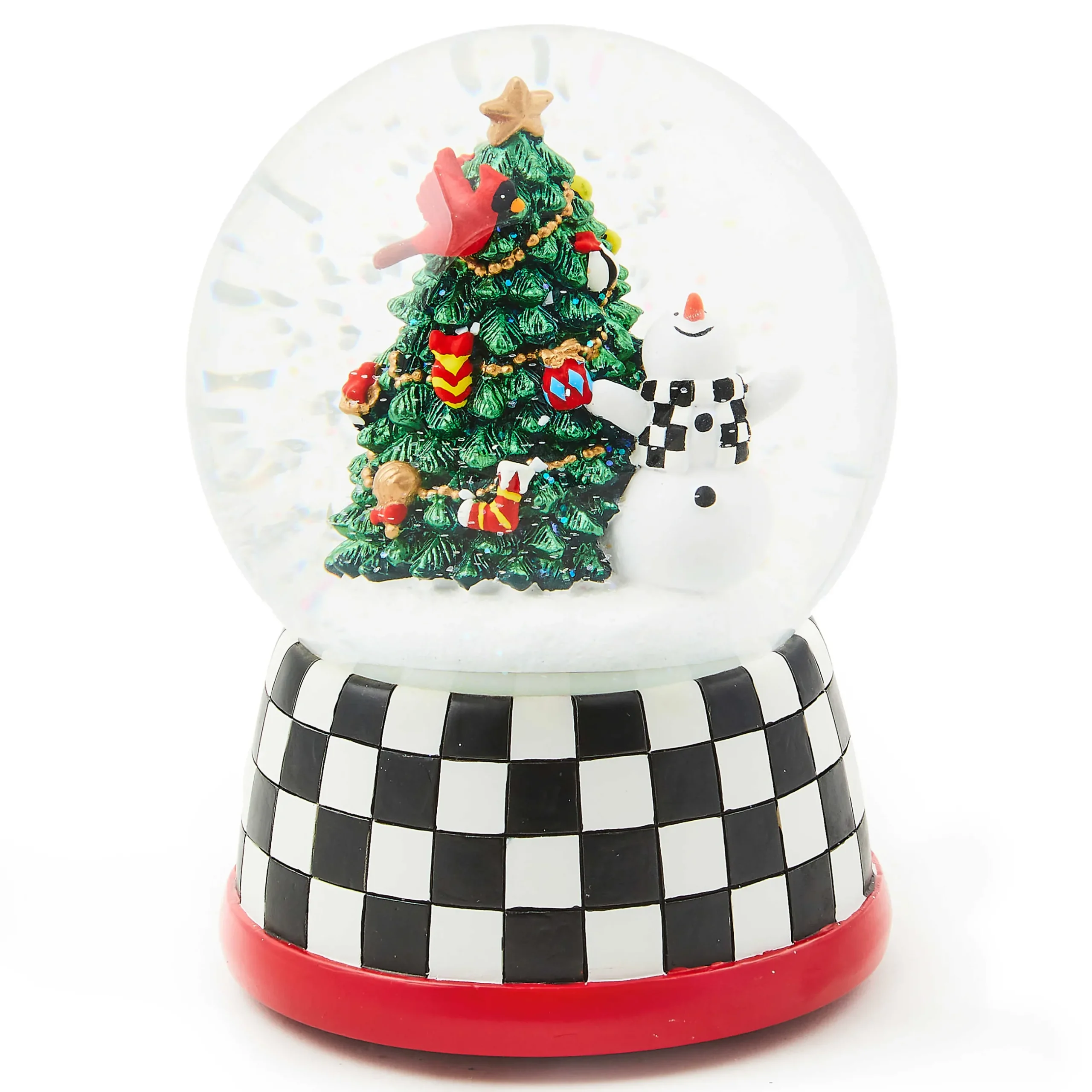 Holiday|Room Accents|MacKenzie-Childs Cozy Christmas Snowman Tree Snow Globe
