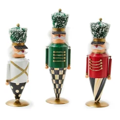Room Accents|MacKenzie-Childs Cozy Christmas Tin Nutcrackers, Set of 3