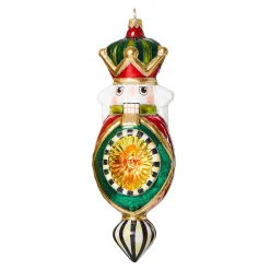 Holiday|MacKenzie-Childs Cozy Nutcracker Reflector Glass Ornament