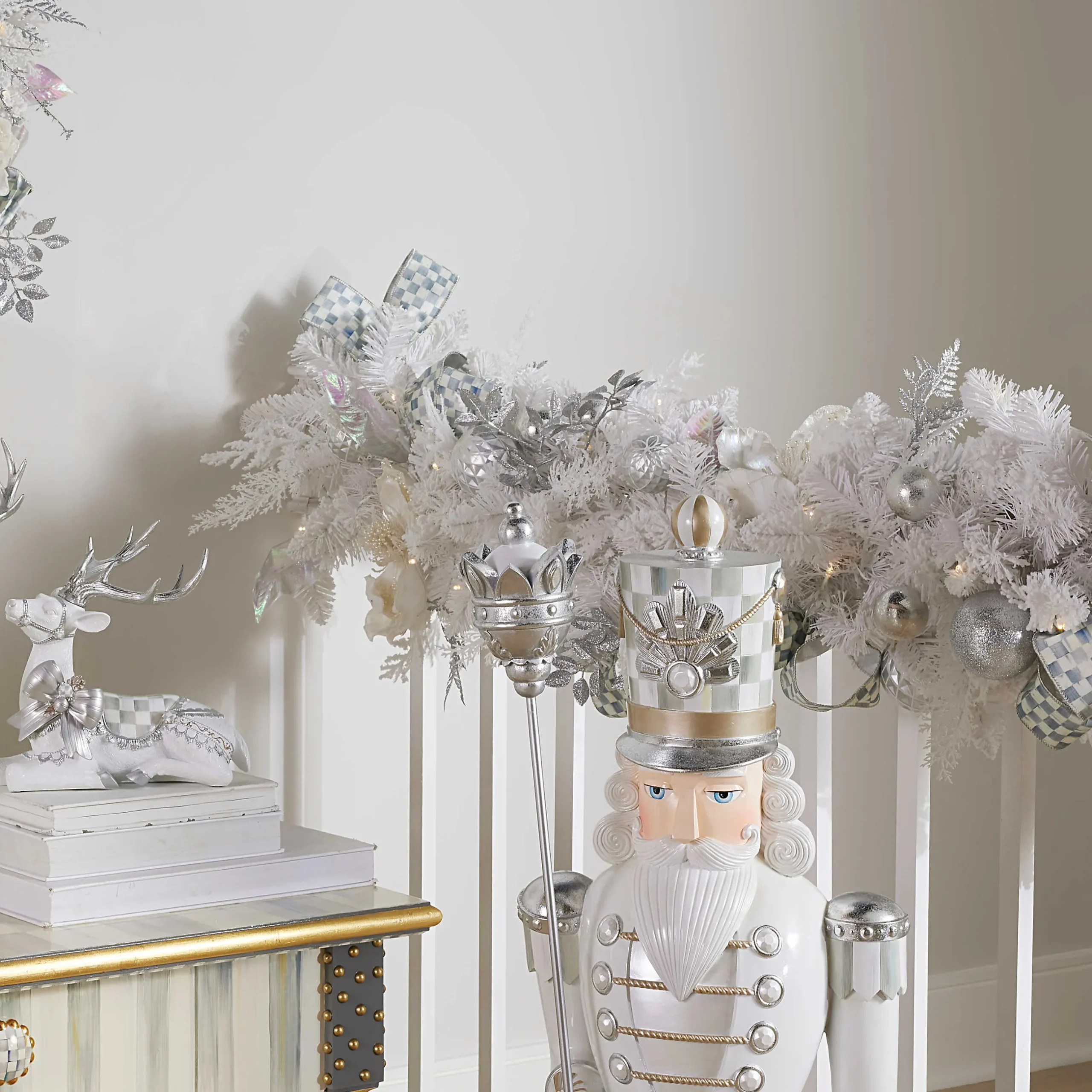 Greenery & Florals|Room Accents|MacKenzie-Childs Crystal Palace Illuminated White Garland