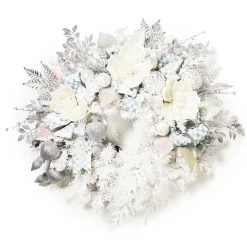 Greenery & Florals|Outdoor|MacKenzie-Childs Crystal Palace Illuminated White 32 Wreath