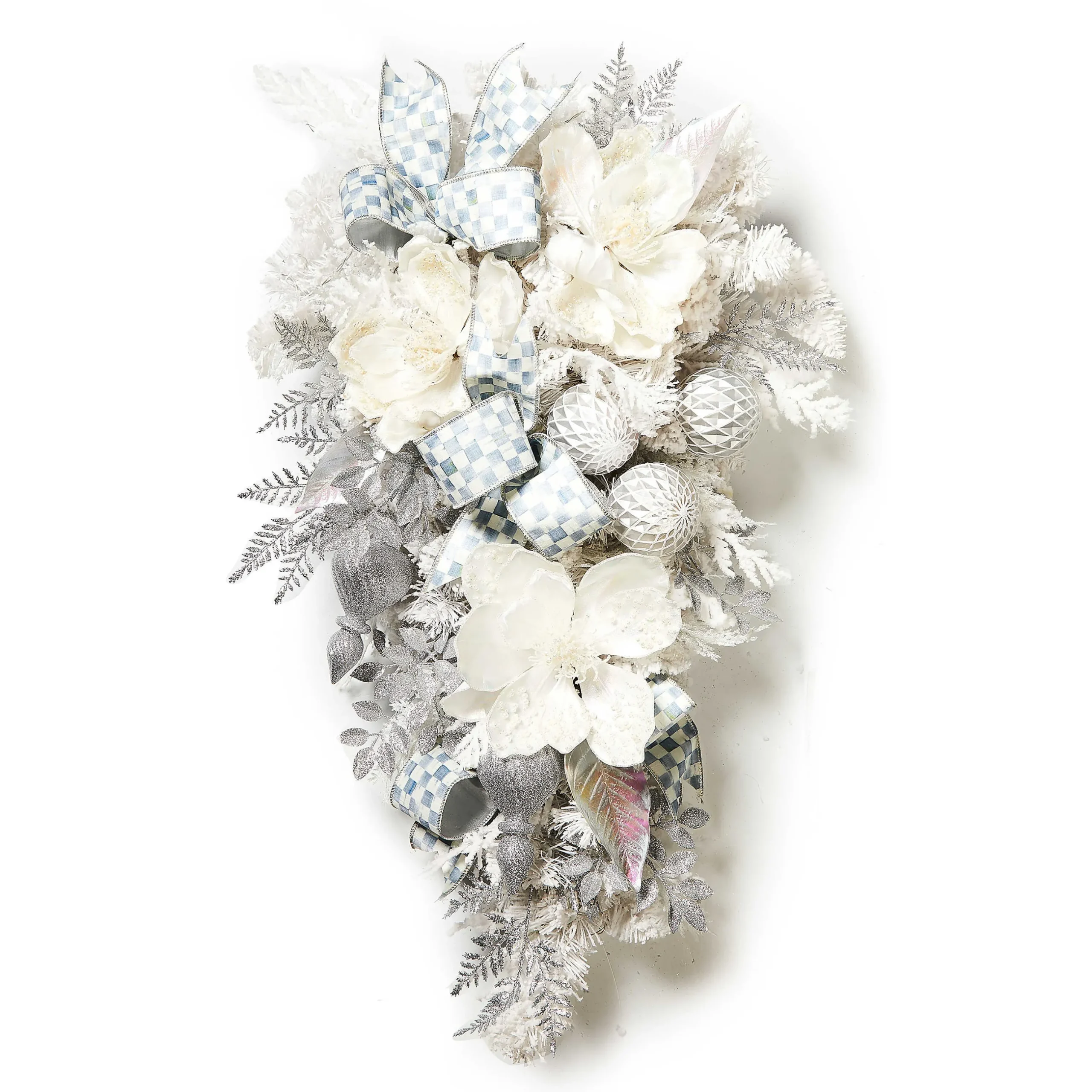 Holiday|Greenery & Florals|MacKenzie-Childs Crystal Palace Illuminated White Swag