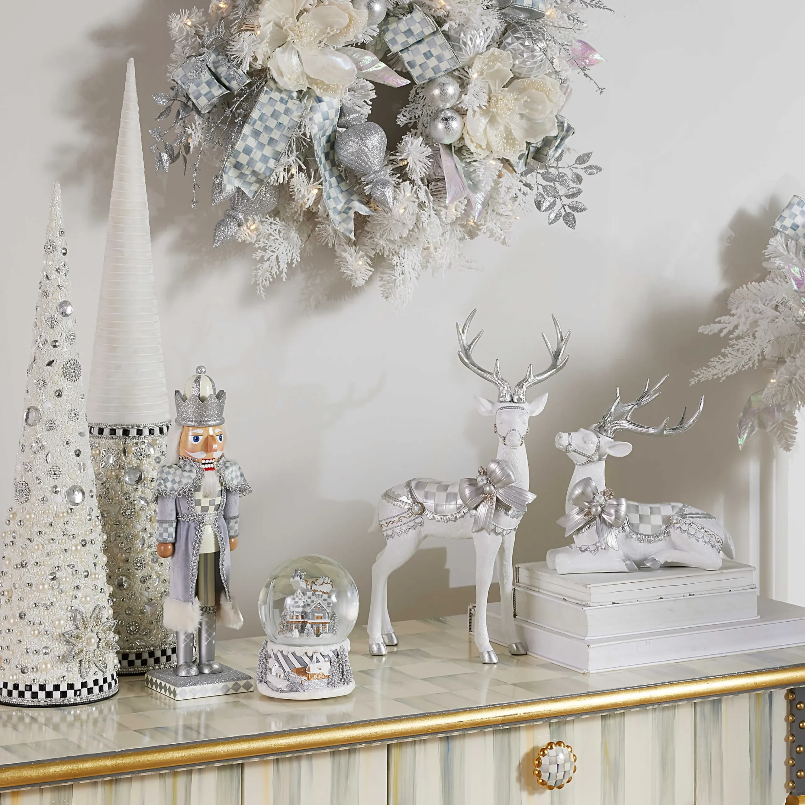 Room Accents|MacKenzie-Childs Crystal Palace Large Beaded Cone Tree