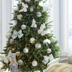 Holiday|MacKenzie-Childs Crystal Palace Pearl Assorted Glass Ornaments, Set of 6